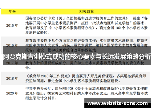 阿贾克斯青训模式成功的核心要素与长远发展策略分析